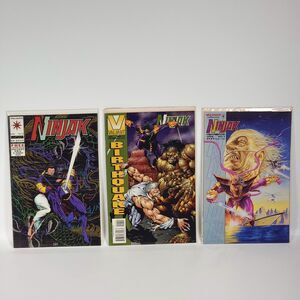 3 Book Lot NINJAK 4, 17, YearBook 1 Abnett Lanning Moretti | Valiant Comics 1994